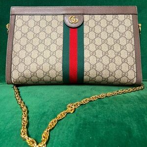 GUCCI OPHIDIA GG MAGNETIC-CLOSURE SHOULDER BAG